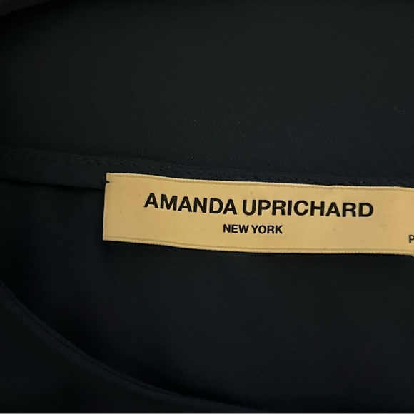 Amanda Uprichard Blue Cardigan Dress Combo Jacket Dress Tie Front Size M - Picture 7 of 8